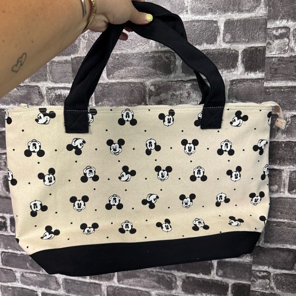 NEW Disney Store Mickey Mouse Expressions Cotton Canvas Tote Bag - Picture 7 of 11